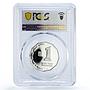 Israel 1 sheqalim Holy Land Sites Sea of Galilee PR69 PCGS silver coin 1990