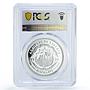 Liberia 10 dollars CCP Chairman Mao Zedong Politics PR68 PCGS silver coin 1996