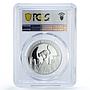 Latvia 1 lats Lucky Coin Cat on Roof PR69 PCGS silver coin 2008