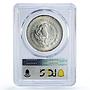 Mexico 1 onza Libertad Angel of Independence DDO Type MS66 PCGS silver coin 1987