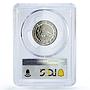 Mexico 50 centavos Aztec Chief Cuauhtemoc KM-452 PR70 PCGS silver coin 1983