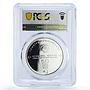 Turkiye 50 lira Global Warming Threat Life Fountain PR68 PCGS silver coin 2009