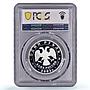 Russia 1 rouble Conservation Red Book Wild Dog Wolf PR69 PCGS silver coin 2005