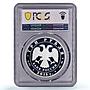 Russia 3 roubles First Man in Outer Space Gagarin PR69 PCGS silver coin 2015