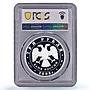 Russia 3 roubles Lunar Calendar Year of the Rat Mouse PR69 PCGS silver coin 2008