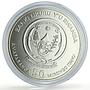 Rwanda 50 francs African Ounce Elephant Wildlife Fauna Matte silver coin 2009