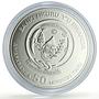 Rwanda 50 francs African Ounce Galago Wildlife Fauna Matte silver coin 2020