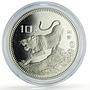 China 10 yuan Lunar Calendar Year of the Tiger proof silver coin 1986