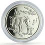 China 10 yuan Lunar Calendar Year of the Goat proof silver coin 1991