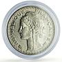 France French Indochina 1 piastre Marianna Laureate Head KM-19 silver coin 1931