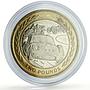 Isle of Man 2 pounds Three Racing Cars Automobiles Races bimetal coin 1997