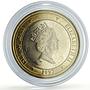 Isle of Man 2 pounds Three Racing Cars Automobiles Races bimetal coin 1997