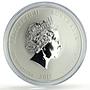 Australia 1 dollar Lunar Calendar II Year of the Tiger Colored silver coin 2010