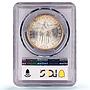 Philippines 1 peso US Decimal Coinage Small Type MS62 PCGS silver coin 1908-S