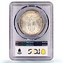 Philippines 1 peso US Decimal Coinage Small Type MS62 PCGS silver coin 1908-S