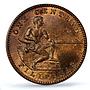 Philippines 1 centavo US Decimal Coinage Seated Man MS64 PCGS bronze coin 1909-S