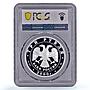 Russia 3 roubles Protect Our World Snow Leopard Fauna PR70 PCGS silver coin 2000