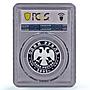 Russia 1 rouble Conservation Red Book Eagle Bird PR70 PCGS silver coin 2002
