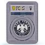 Russia 1 rouble Conservation Red Book Blue Foxes PR70 PCGS silver coin 2003
