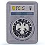 Russia 3 roubles EurAsEC Wildlife Forest Bear Fauna PR70 PCGS silver coin 2009