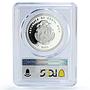 Costa Rica 5000 colones Central Bank Screw Press PR66 PCGS silver coin 2000