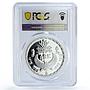 Egypt 5 pounds Ancient Treasures God Horus Sculpture PR69 PCGS silver coin 1994