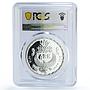 Egypt 5 pounds Ancient Treasures Giza Pyramids PR69 PCGS silver coin 1993
