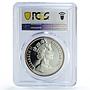 Gibraltar 1 crown Home Pets Dogs Welsh Corgi Animals PR70 PCGS silver coin 1991
