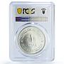Muscat and Oman 1 rial Said bin Taimur Rial KM-31 MS64 PCGS silver coin 1959