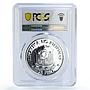 Philippines 25 piso Marcos Reagan Meeting Politics MS67 PCGS silver coin 1982