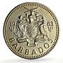 Barbados 10 dollars Summer Olympic Games Pelican Bird KM-36 CuNi coin 1983
