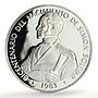Panama 20 balboas Simon Bolivar 200th Birth Politics proof silver coin 1983