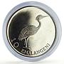 Swaziland 10 emalangeni Sobhuza II 75th Anniversary Heron Bird silver coin 1975