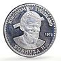 Swaziland 10 emalangeni Sobhuza II 75th Anniversary Heron Bird silver coin 1975