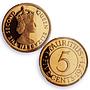Mauritius 5 cents Republic Coinage Queen Elizabeth PR67 PCGS bronze coin 1971
