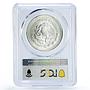 Mexico 1 onza Libertad Angel of Independence MS67 PCGS silver coin 1988