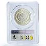 Mexico 2 pesos Precolombina Disco Muerte Death Disc MS68 PCGS silver coin 1997