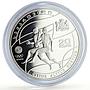 Georgia 20 lari Beijing Olympic Games Stadium Runners proof silver coin 2008