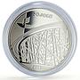 Georgia 20 lari Beijing Olympic Games Stadium Runners proof silver coin 2008