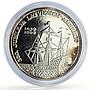 Latvia 1 unce ounce oz Latvians America Ship Clipper BU silver token coin 1989
