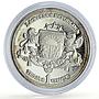 Latvia 1 unce ounce oz Latvians America Ship Clipper BU silver token coin 1989