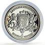 Latvia 1 unce ounce oz Latvians America Ship Clipper PR silver token coin 1989