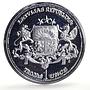 Latvia 1 unce ounce oz Latvians America Ship Clipper PR silver token coin 1989