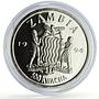 Zambia 500 kwacha Human Rights Religion Culture Politics proof silver coiin 1994