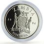 Zambia 500 kwacha Human Rights Freedom Speech Eagle Bird proof silver coin 1994