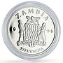 Zambia 500 kwacha Human Rights Health Healthcare Politics proof silver coin 1994