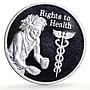 Zambia 500 kwacha Human Rights Health Healthcare Politics proof silver coin 1994