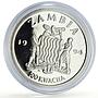 Zambia 500 kwacha Human Rights Equality Politics proof silver coin 1994