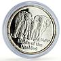 Zambia 500 kwacha Human Rights Disabled Persons Elephants proof silver coin 1994