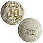 Malaysia Kong Hock Kongsi 50 10 5 2 1 cents Set Penang Tokens brass coins 1900